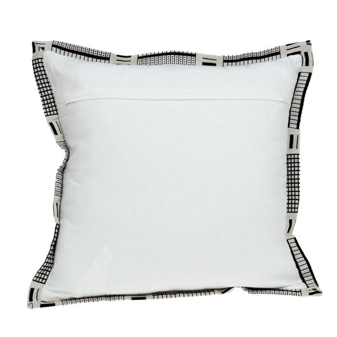 Black and White Abstract Stripes Throw Pillow